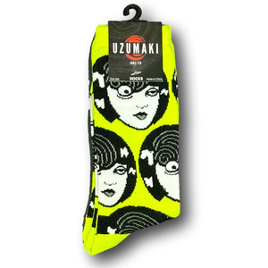 3/$20 Uzumaki Japanese Manga Funny Novelty Crew Socks - NWT